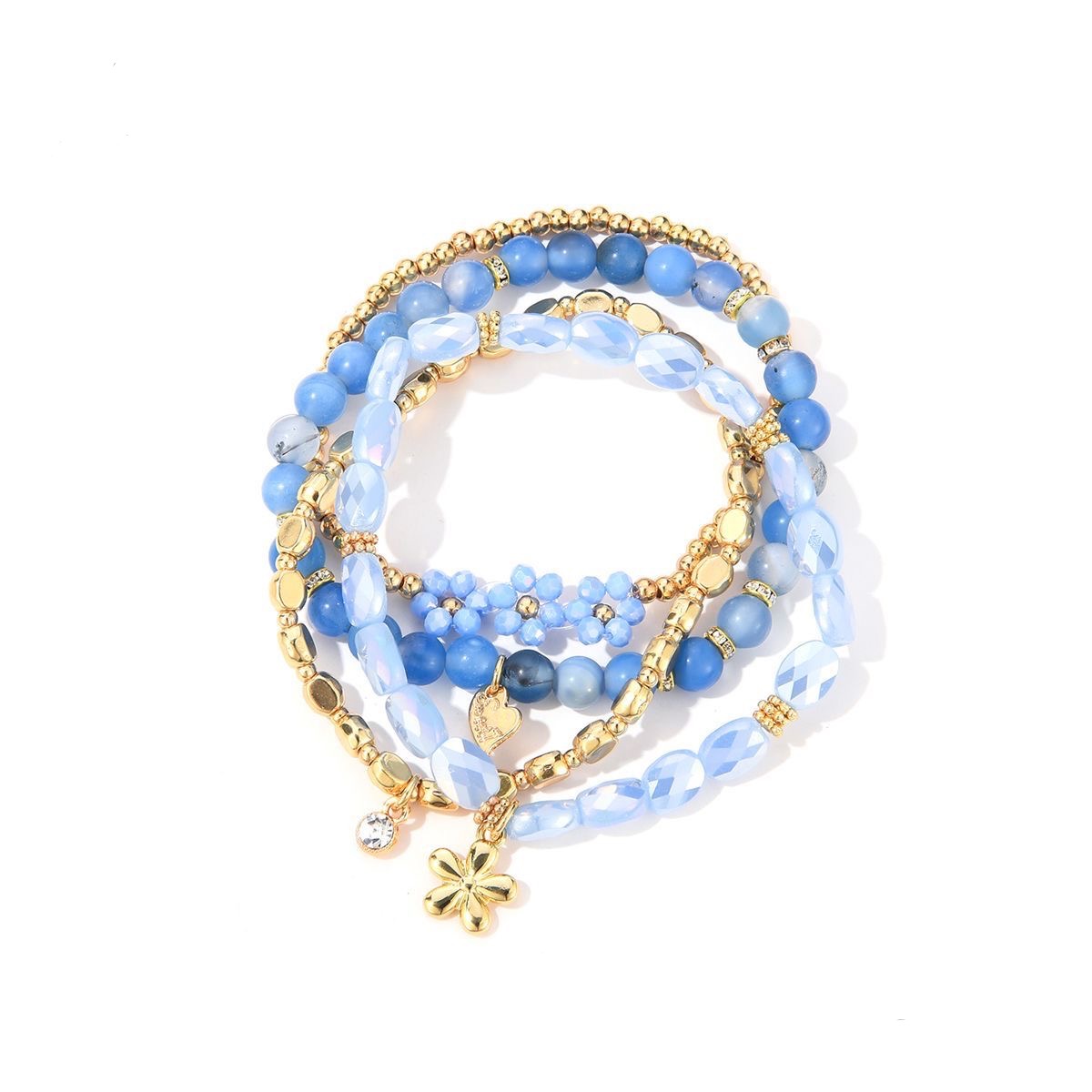 Armbandenset kralen blauw