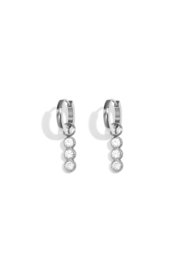 Stainless steel oorbellen zilver en goud met stenen