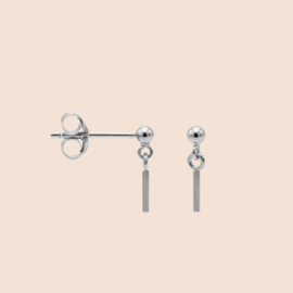 Earstud bar - echt zilver