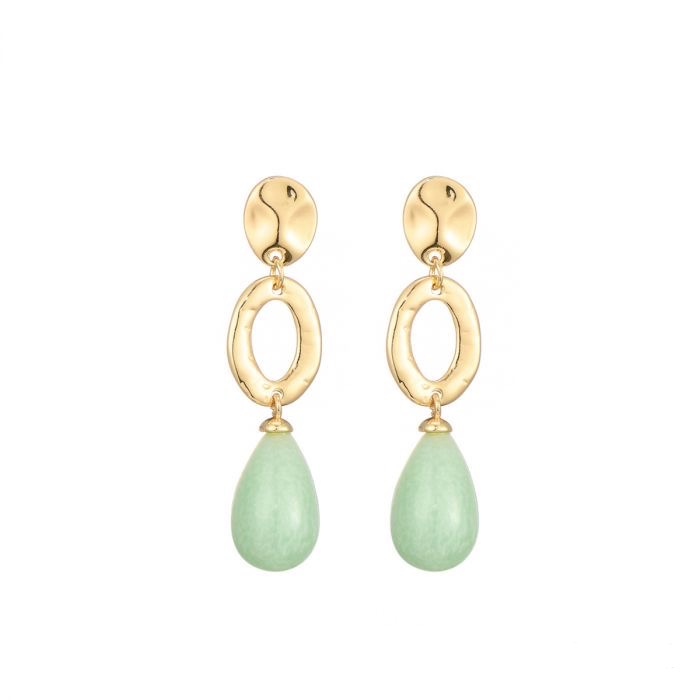 Statement oorbellen love groen