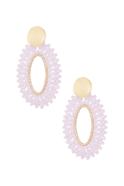 Oval statement earrings roze