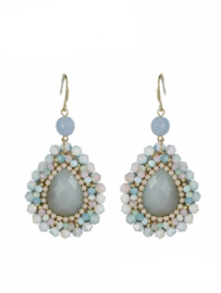 Statement Oorbellen kralen pastel