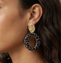 Statement oorbellen panter achtige look ovaal