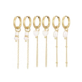 Oorbellen set summer wit