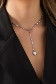 Y ketting met hartjes