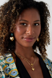 Dubbele ketting met hartjes