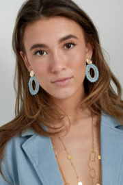 Oval statement earrings