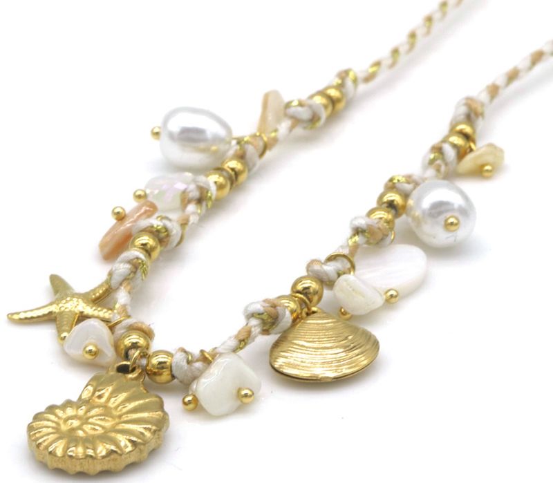 Ketting pretty beach white