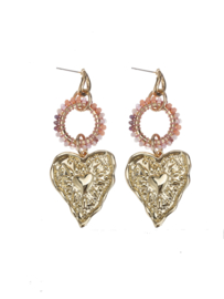 Statement oorbellen hartjes