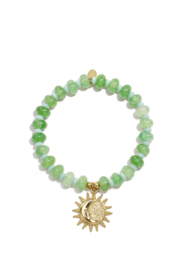 Kralen armband zon groen