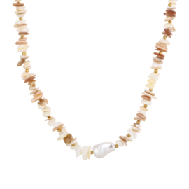 Beige kralenketting