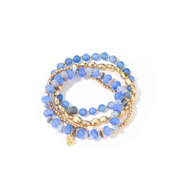 Armbandenset kralen blauw