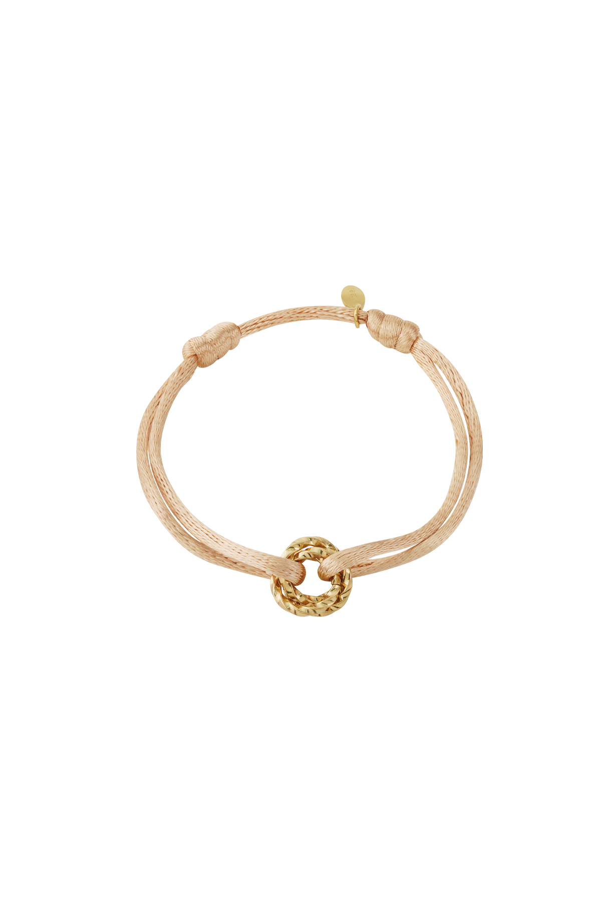 Connected armband touw beige