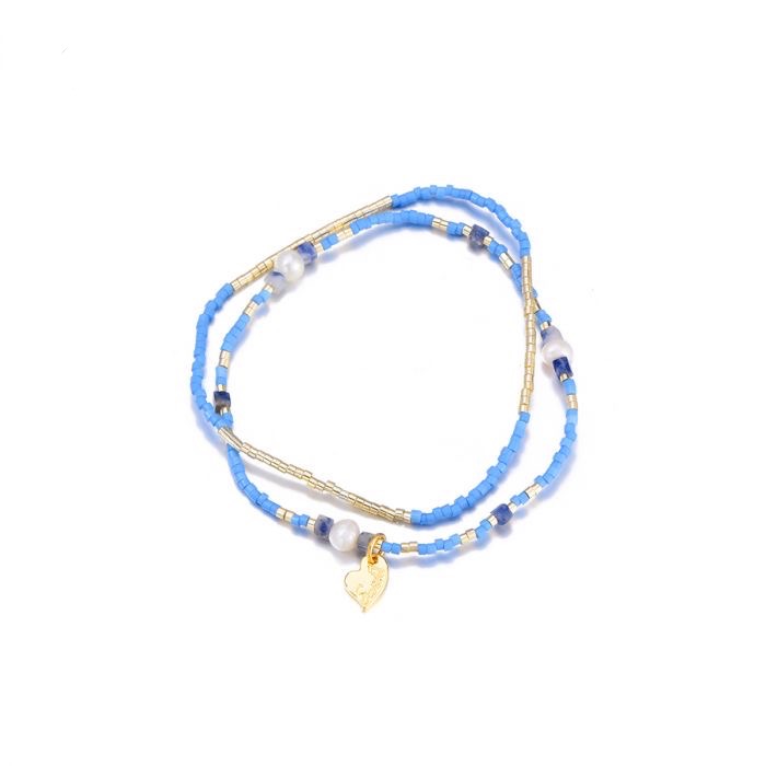 Armbandenset kralen blauw
