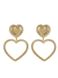 Statement oorbellen hart