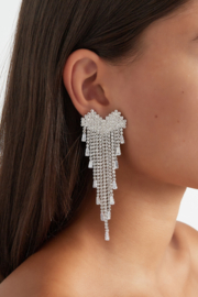Statement oorbellen bling hart
