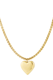 Statement ketting goud hart