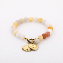 Nature kralenarmband met bedels
