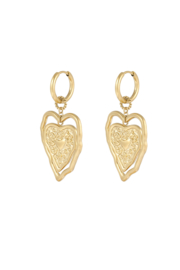 Oorbellen met bedel hart