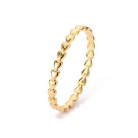 Bangle hartjes goud
