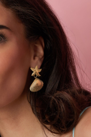 Stainless steel statement zeester schelp