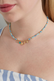 Kralenketting  blauw
