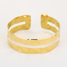 Bovenarm armband goud lines -  arm cuff
