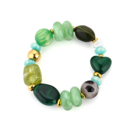 Kralen armband kleurrijk multi groen