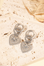 Oorbellen butterfly heart
