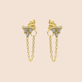 Triangle stones chain - echt zilver