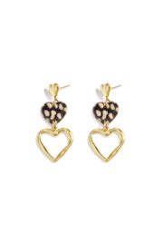Statement oorbellen panter achtige look hart