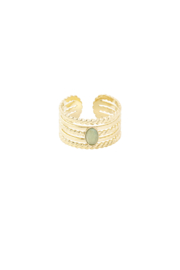 Stone ring groen