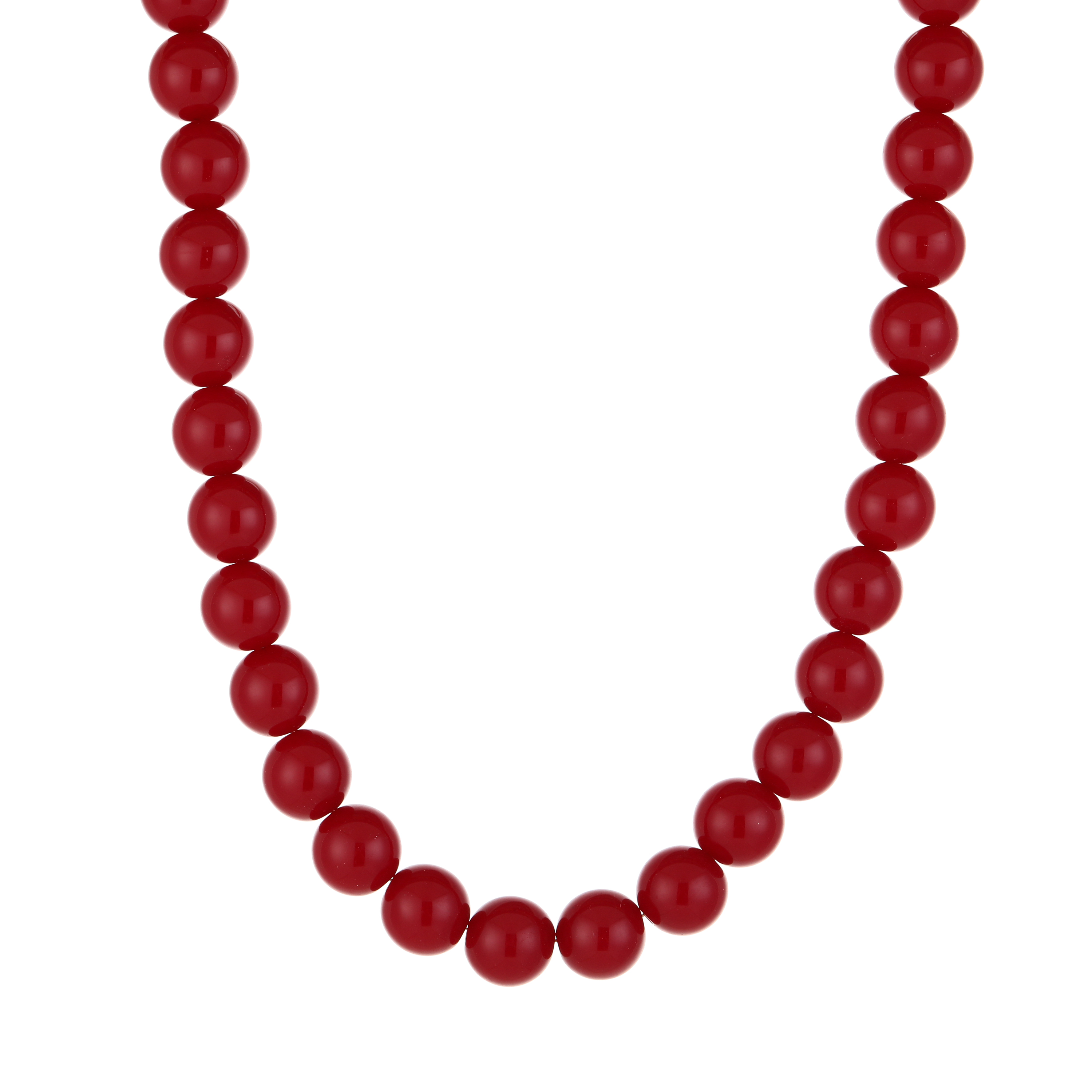 Kralenketting bolletjes deep red