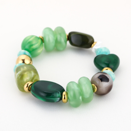 Kralen armband kleurrijk multi groen