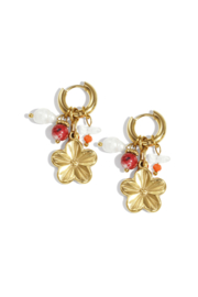 Oorbellen charms pretty bloem