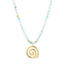 Kralenketting beach blauw