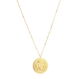Middel lange ketting met roos
