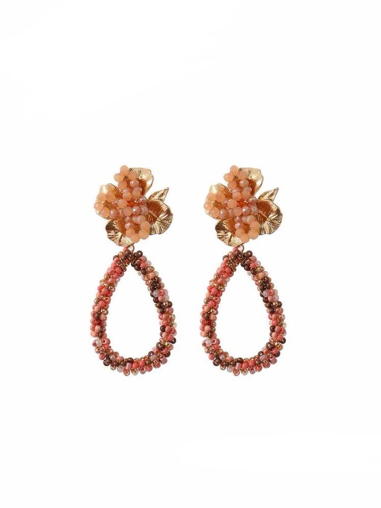 Statement oorbellen pretty flower
