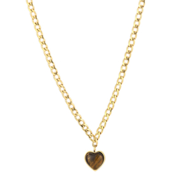 Ketting met bruin hartje