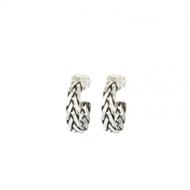 Braided hoop - echt zilver