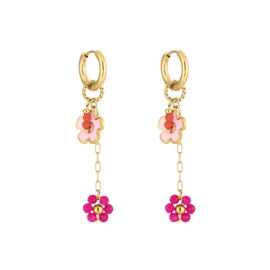 Oorbellen charms flower