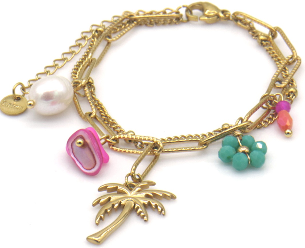 Armband palmboom goud