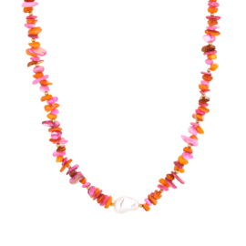 Kralenketting roze mix