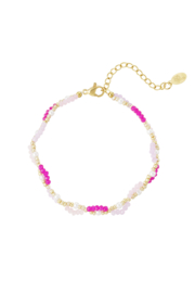 Kralenarmband roze