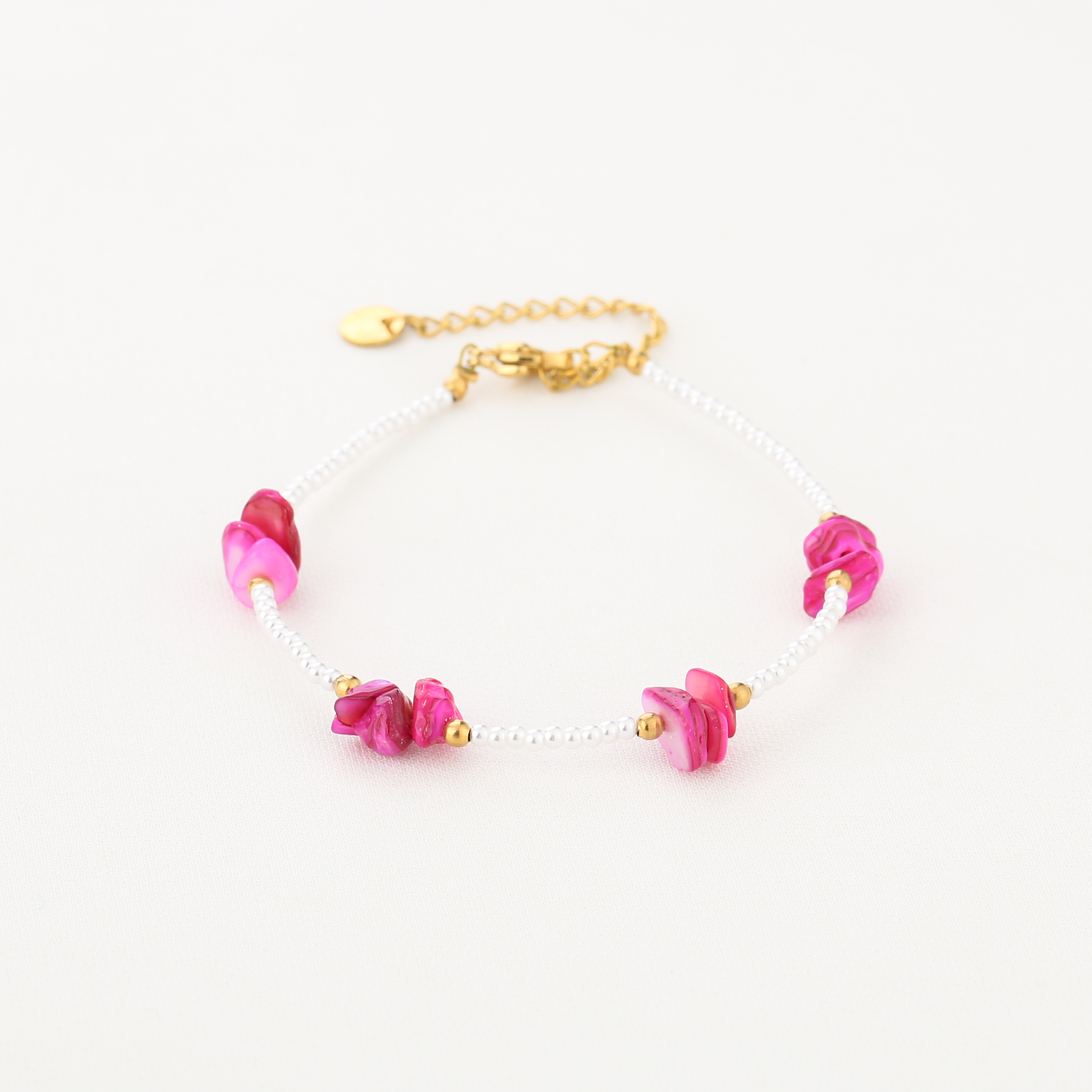 Kralenarmband roze