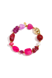 Kralenarmband herfst roze