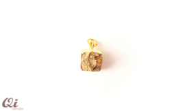 Hanger 'hexagon brown gold' (1 st)