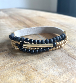 Armband 'black beads'