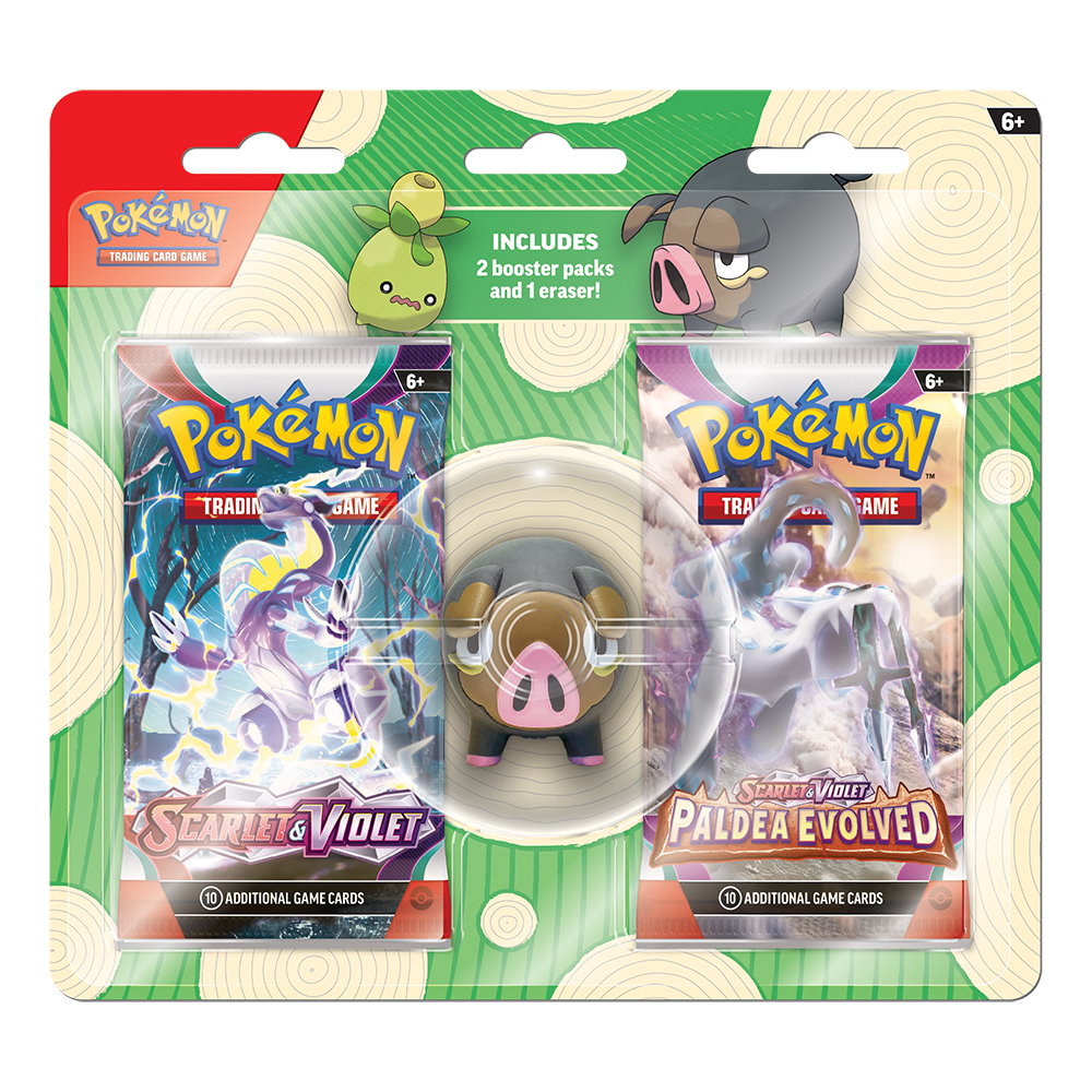 Back to School Eraser 2-Pack Blister (Lechonk)