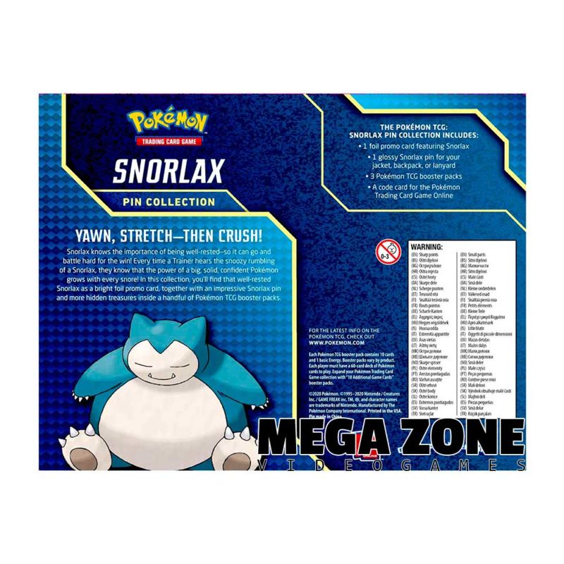Snorlax Pin Collection Pokemon Tcg Specials Megazone